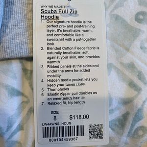 lululemon athletica Other - Brand New, Never worn, with tags, Scuba Hoodie lululemon athletica Other - Brand New, Never worn, with tags, Scuba Hoodie